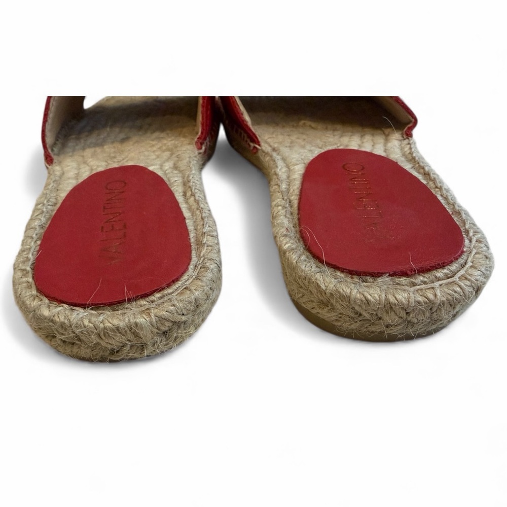 Valentino by Mario Valentino‎ Espadrille Slide Sandals Red Size 37 - Picture 4 of 7